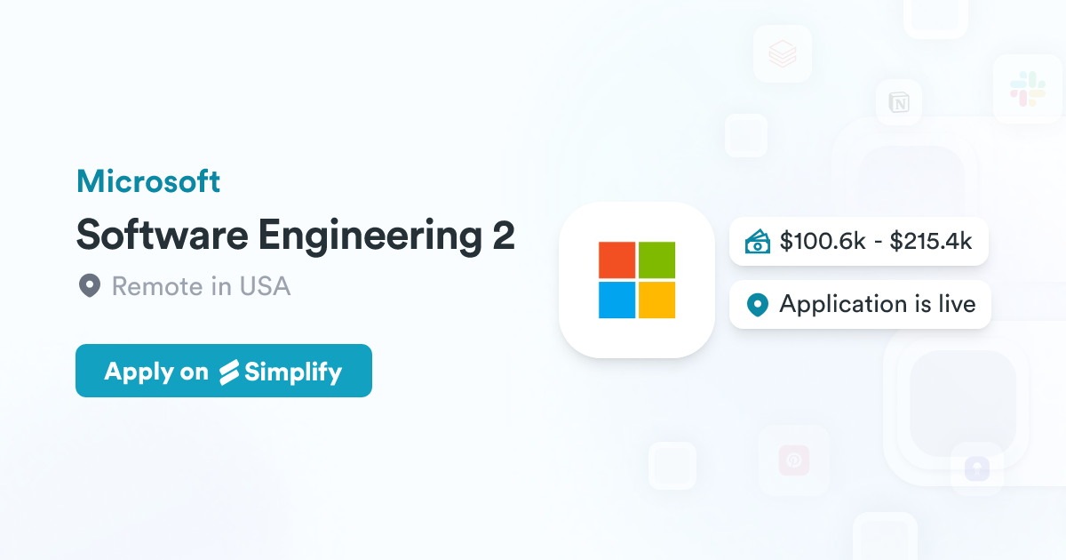 Software Engineering 2 Microsoft Simplify Jobs
